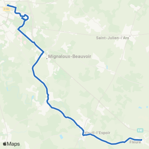 Nouvelle-Aquitaine Cars 86 Vernon - Poitiers map