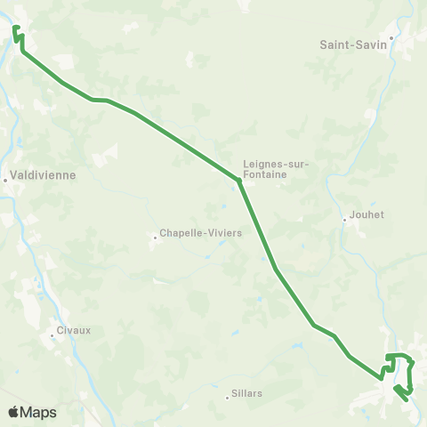 Nouvelle-Aquitaine Cars 86 Chauvigny - Montmorillon map