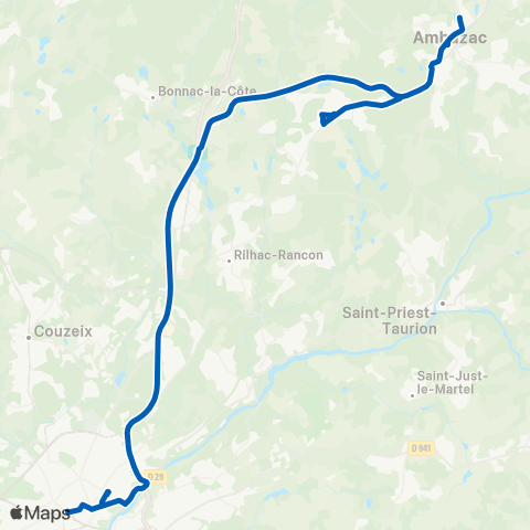 Nouvelle-Aquitaine Cars 87 Ambazac - Limoges map