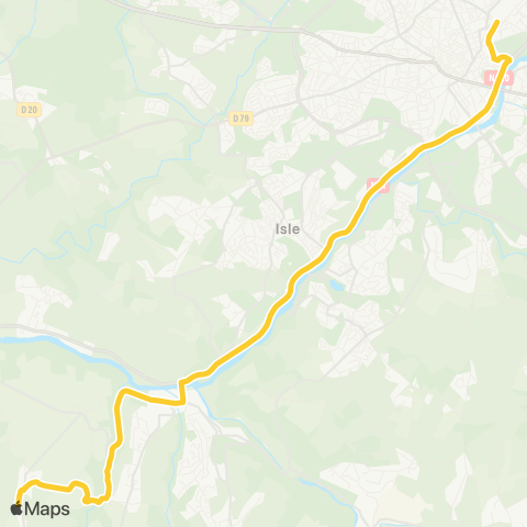 Nouvelle-Aquitaine Cars 87 Limoges - Beynac map