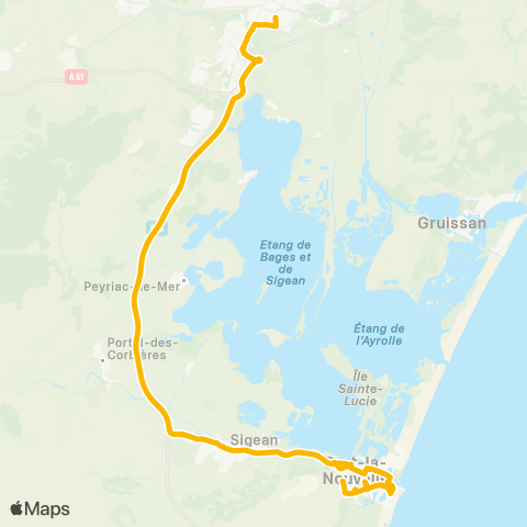 Citibus Port-la-Nouvelle > Sigean > Narbonne map