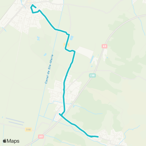 Citibus Armissan - Vinassan - Collège Les Mailheuls map