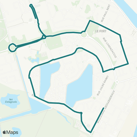 Citibus Port-la Nouvelle Circuit Plage map
