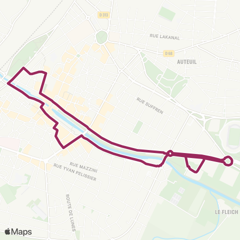 Citibus La Citadine 1 map