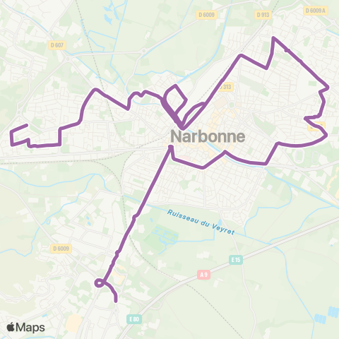 Citibus Narbonne - St-Jean St-Pierre > Cinémas map
