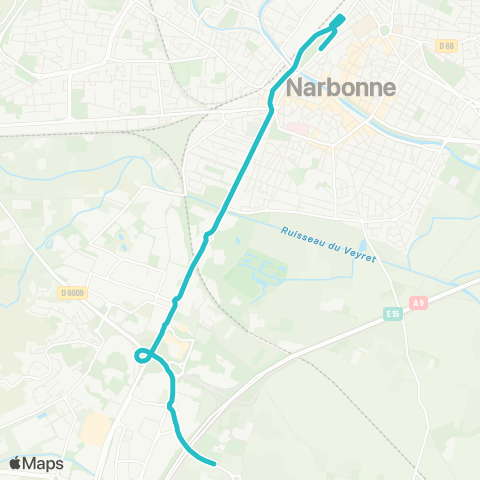 Citibus Navette Reverdy map