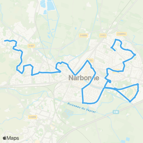 Citibus Montesquieu - Crabit map