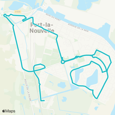 Citibus Bc207c - Ecarts-de-Port-la-Nouvelle - - Collège la Nadière map