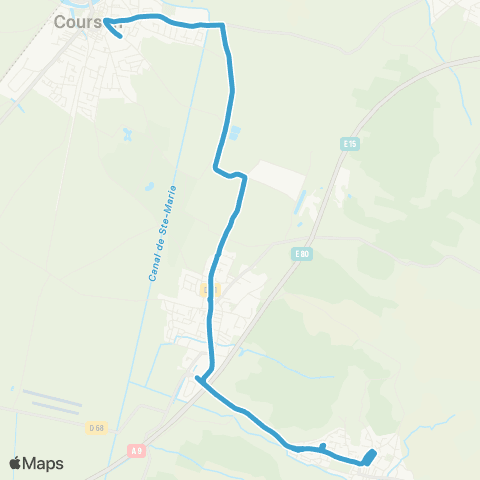 Citibus Armissan - Vinassan - Coursan Collège les Mailheuls map