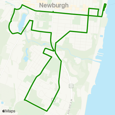 Transit Orange - Newburgh Southside map