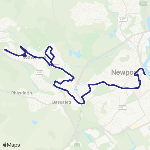 Newport Bus  map