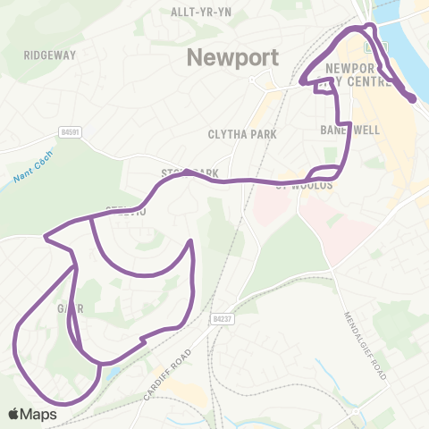 Newport Bus  map