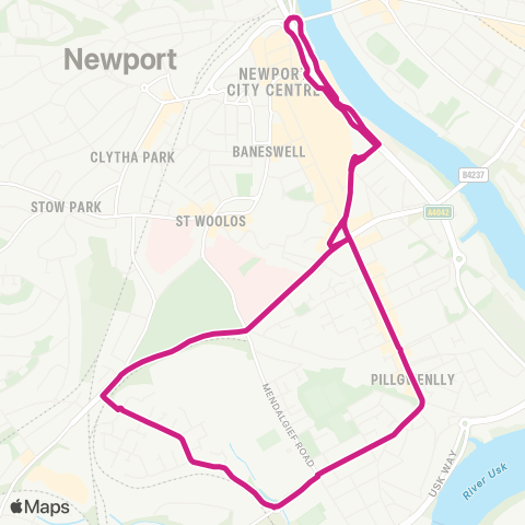 Newport Bus  map