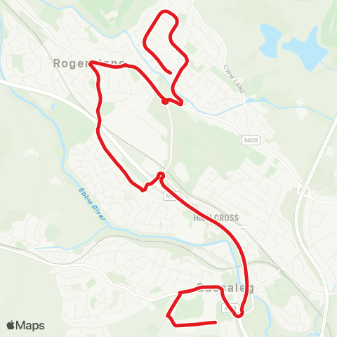 Newport Bus Rolls Walk - Bassaleg School map