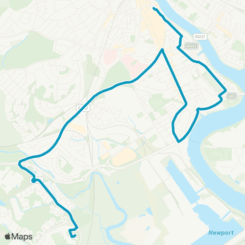 Newport Bus Friars Walk 11 - The John Frost School map