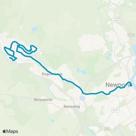 Newport Bus  map