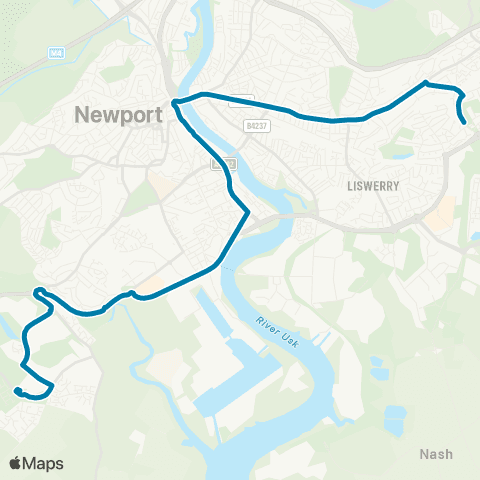 Newport Bus Stanford Rd - St Joseph`S Rc High School map
