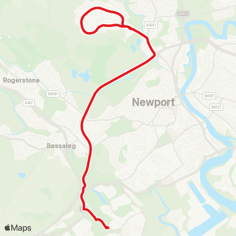 Newport Bus Newport HS - St Joseph`S Rc HS map