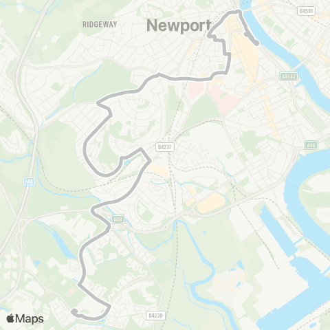 Newport Bus Friars Walk 10 - St Joseph`S Rc HS map