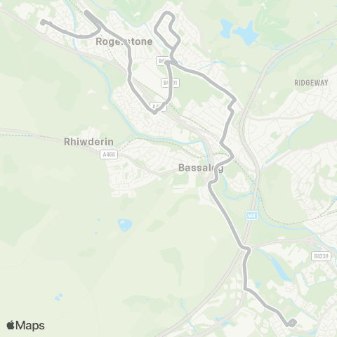 Newport Bus Morrisons - St Joseph`S Rc High School map