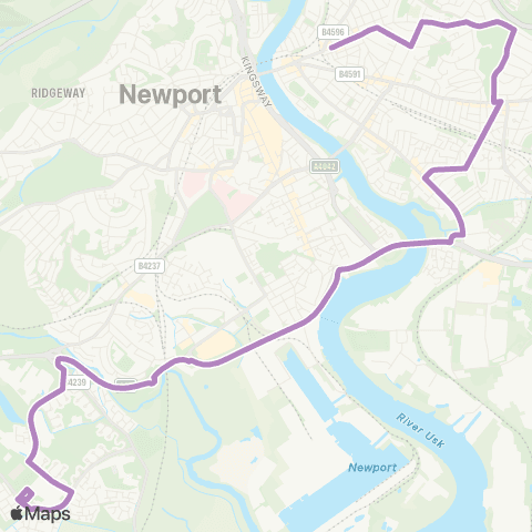 Newport Bus Prince St - St Joseph`S Rc High School map