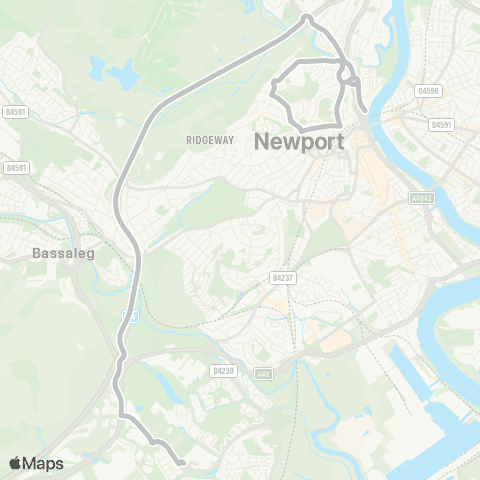 Newport Bus Harlequin Dr - St Joseph`S Rc HS map