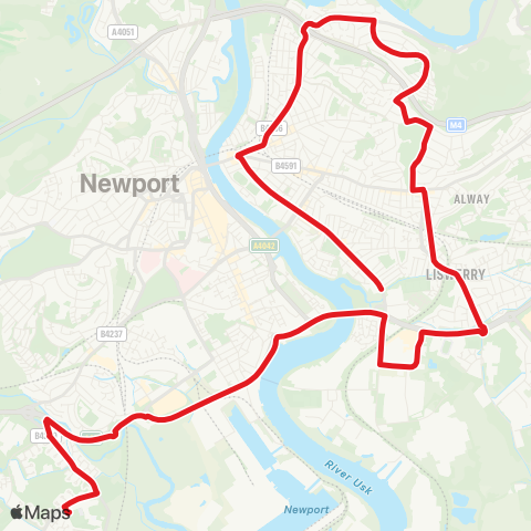 Newport Bus  map