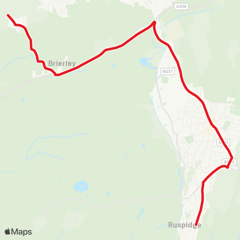 Newport Bus Highbeech Road - Dean View map