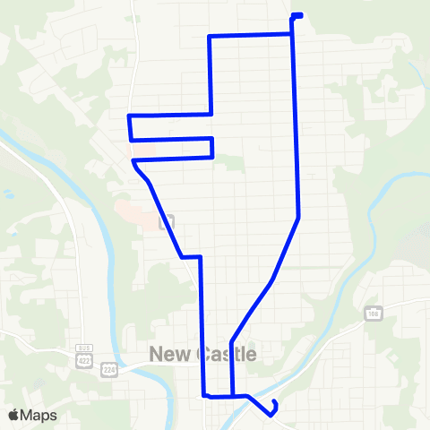 New Castle Area Transit Jefferson St. map