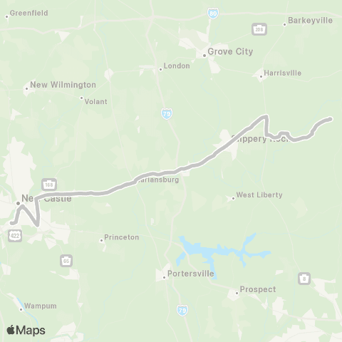 New Castle Area Transit Boyer / Iron Mountain map