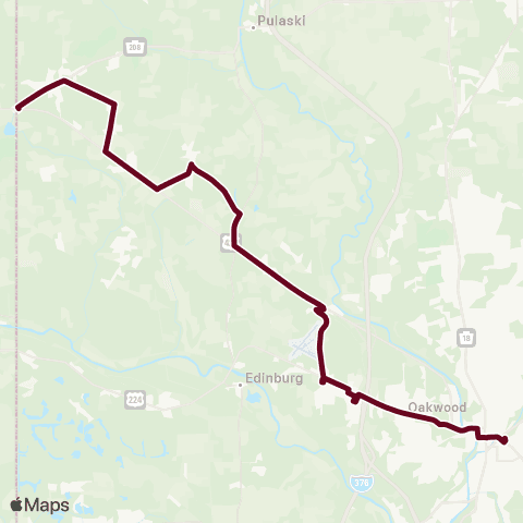 New Castle Area Transit Walmart / Villa Maria / Ohia Line map