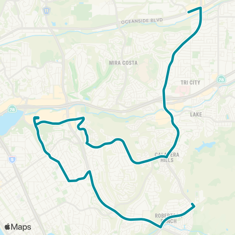 NCTD College Sprinter - Sage Creek HS map