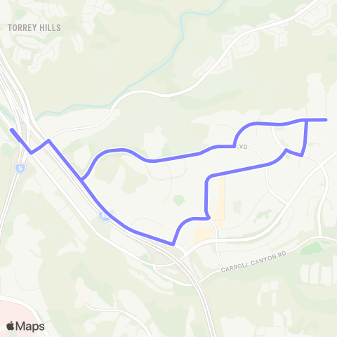 NCTD Sorrento Mesa Coaster Connection map