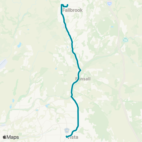 NCTD Vista - Fallbrook map
