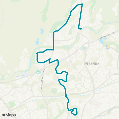 NCTD East Oceanside map