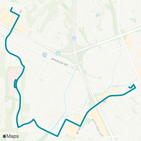 NCTD Escondido to Nordahl Market Pl via Citracado map
