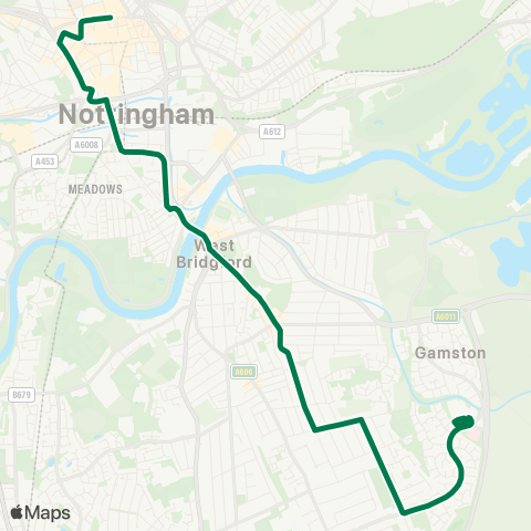 Nottingham City Transport  map