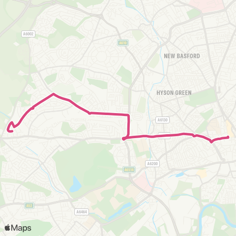 Nottingham City Transport  map