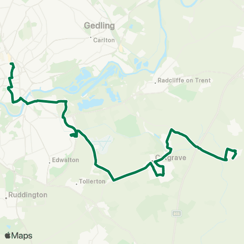 Nottingham City Transport Turning Circle - Victoria Centre map