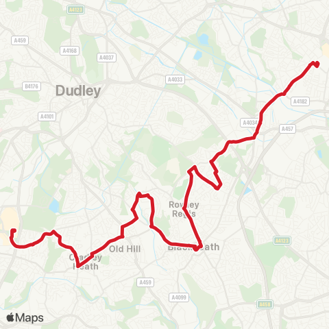 National Express West Midlands  map