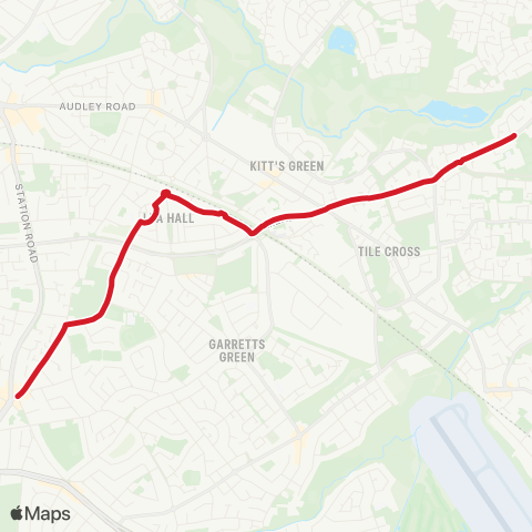 National Express West Midlands  map