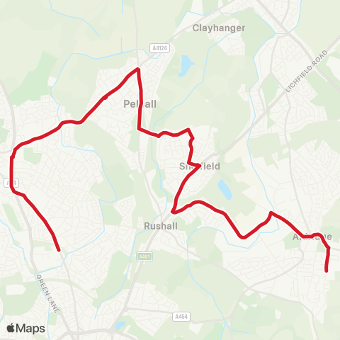 National Express West Midlands  map