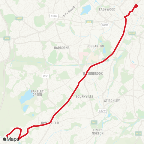 National Express West Midlands  map