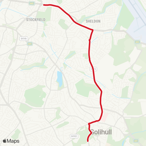 National Express West Midlands  map