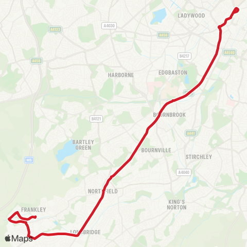 National Express West Midlands  map