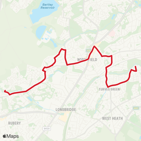 National Express West Midlands  map