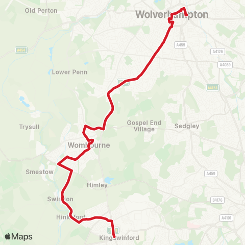 National Express West Midlands Markets - Green Lane map