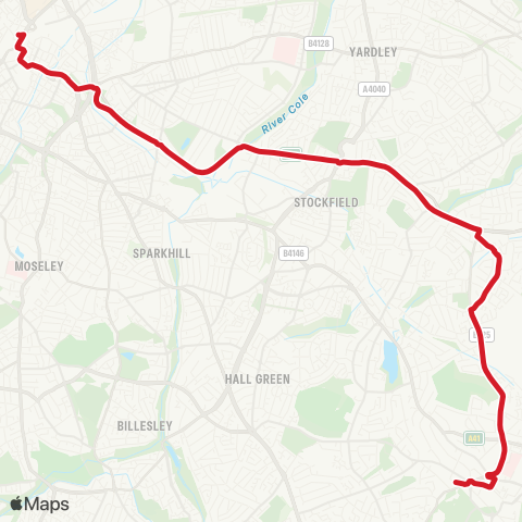 National Express West Midlands  map
