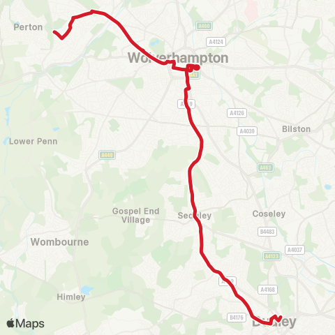 National Express West Midlands  map