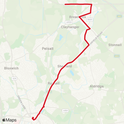 National Express West Midlands  map